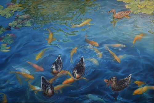 Water Meditation II by Catherine Kirkwood, Painting for Sale on Select