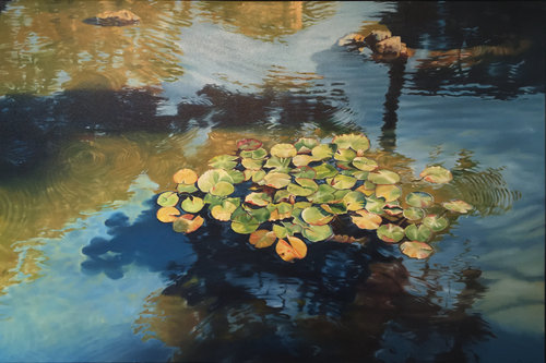 Pond Geometry by Catherine Kirkwood, Painting for Sale on Select