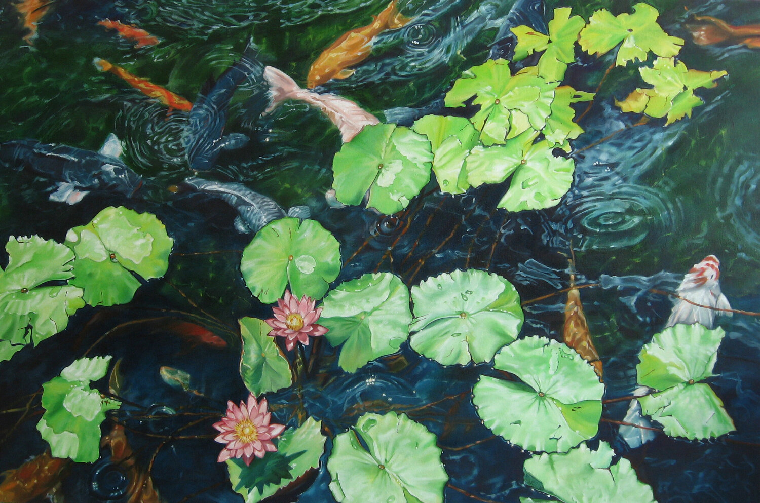 Aquatic Calligraphy Catherine Kirkwood Original painting for sale