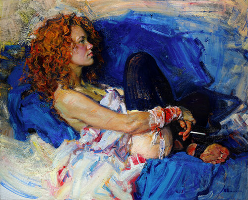 The dreamer by Evgeniy Monahov, Painting for Sale on Select