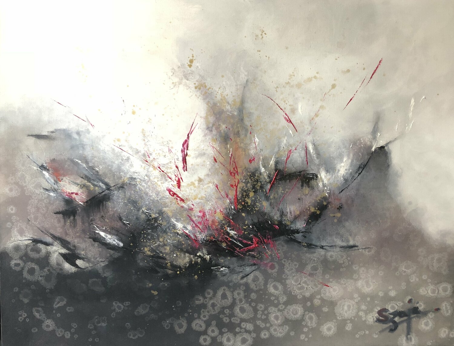 BREATHE Sandra Szaja Original painting for sale