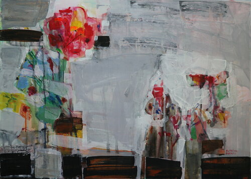 Pink for gray by Florina Breazu, Painting for Sale on Select