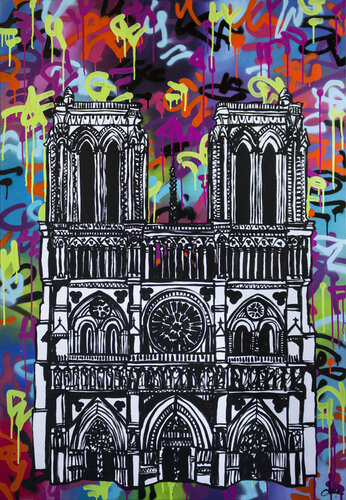 Impression of Notre-Dame by Monika Mrowiec, Painting for Sale on Select
