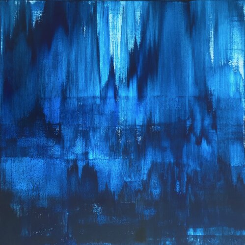 Blue Flames #19105 by Klara Gunnlaugsdottir, Painting for Sale on Select