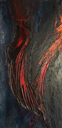 Flow of Lava | Abstract No.1605 by Klara Gunnlaugsdottir, Painting for Sale on Select