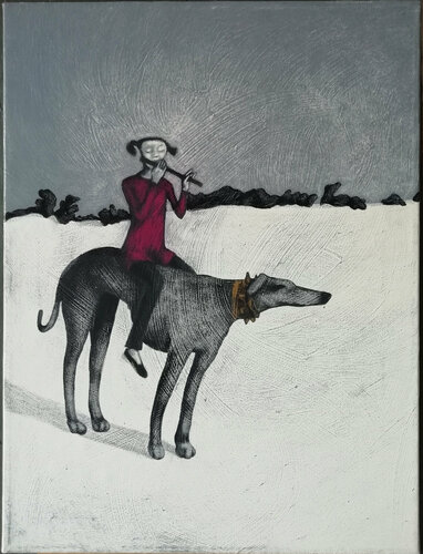 La guardiana della radura by Barbara Ruzziconi, Painting for Sale on Select
