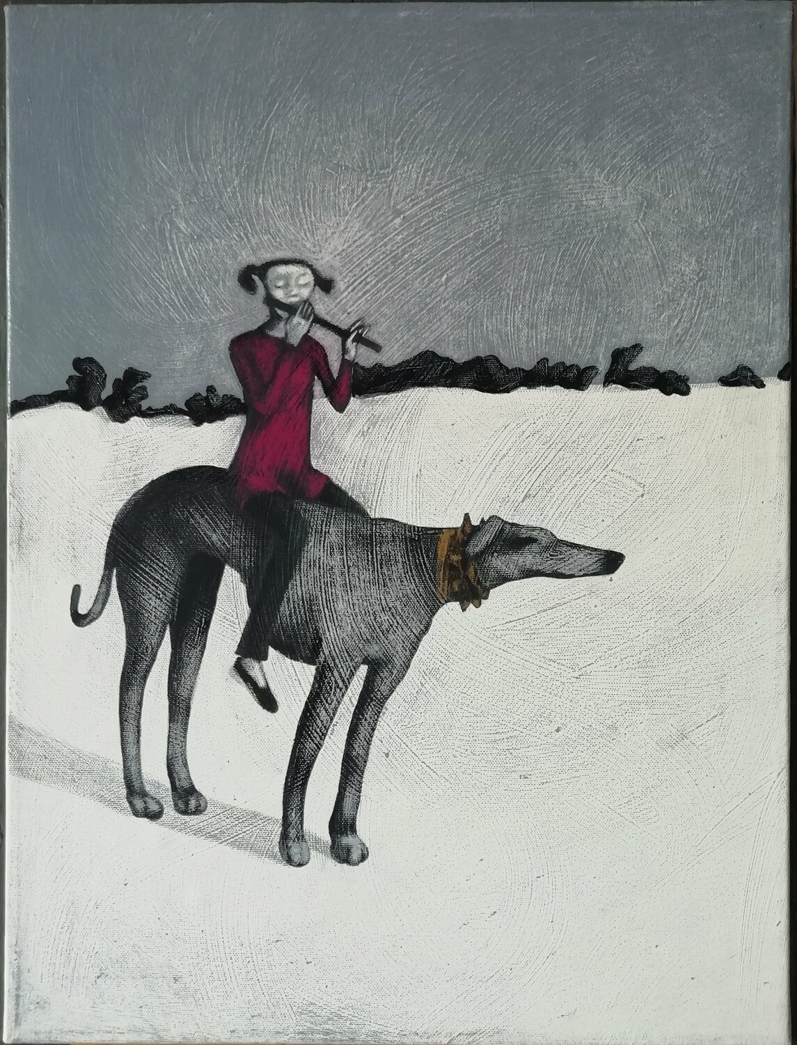 La guardiana della radura Barbara Ruzziconi Original painting for sale