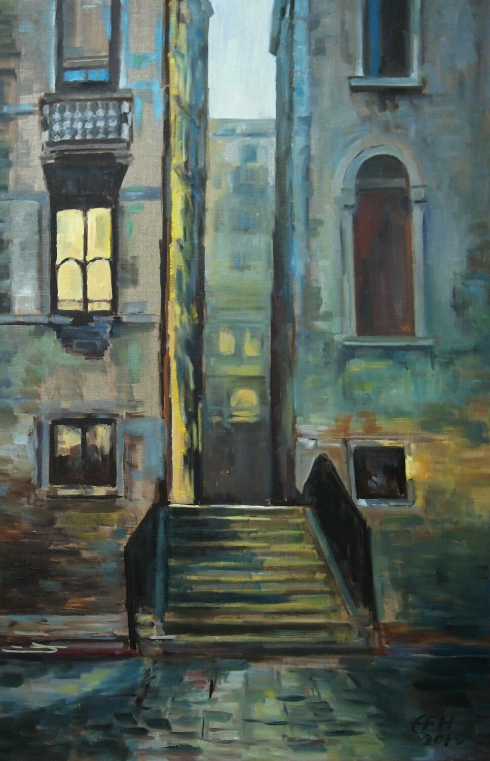 Before It Gets Dark Ellen Fasthuber-Huemer Original painting for sale