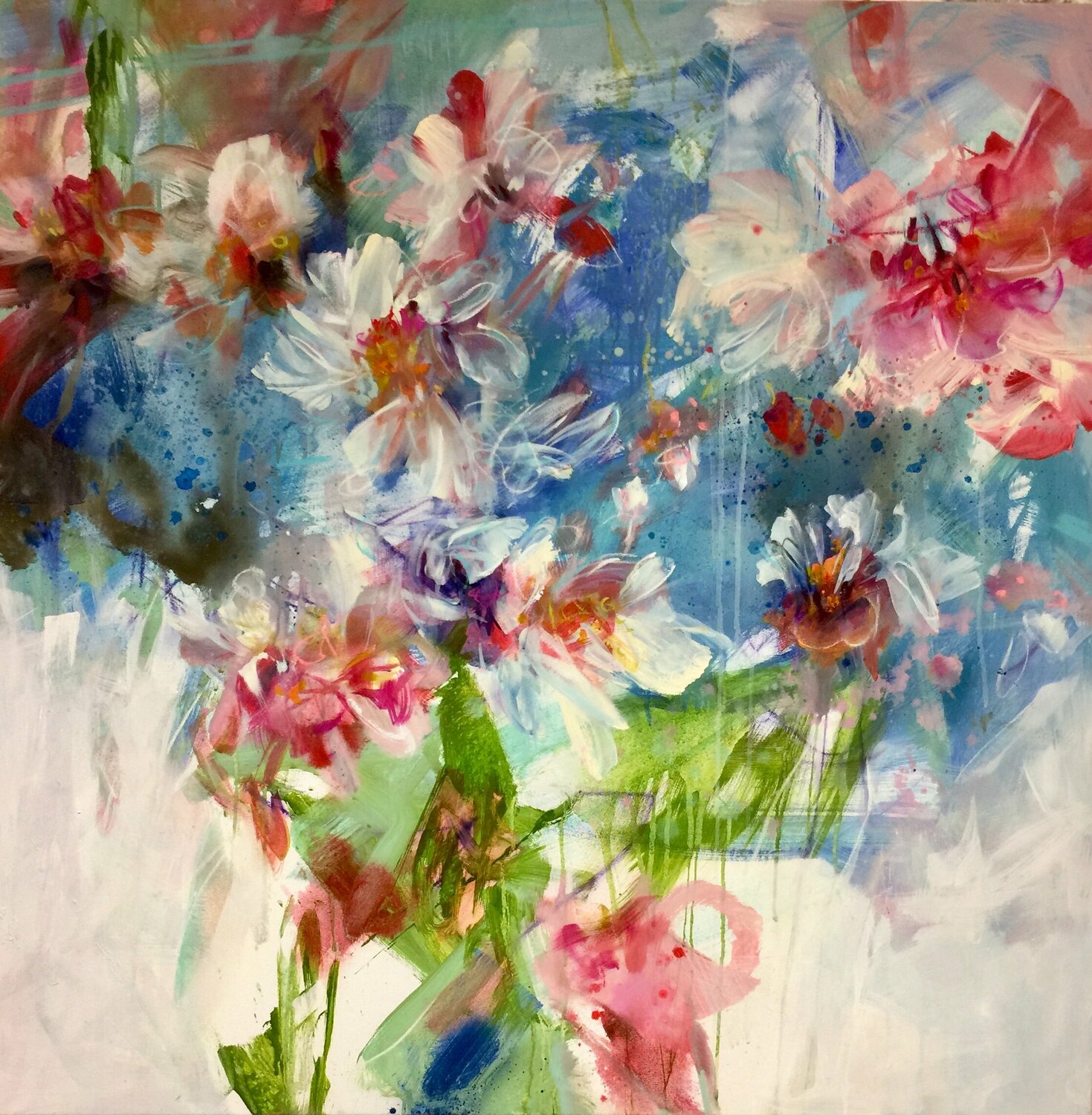Garden‘s Secrets ll Marion Doxie Delaubell Original painting for sale