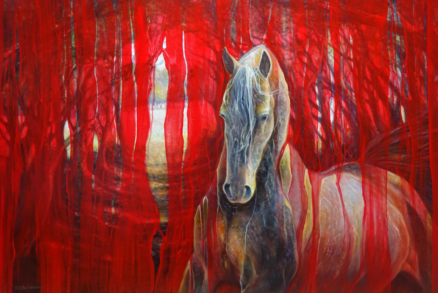 Horse Metamorphosis Gill Bustamante Original painting for sale