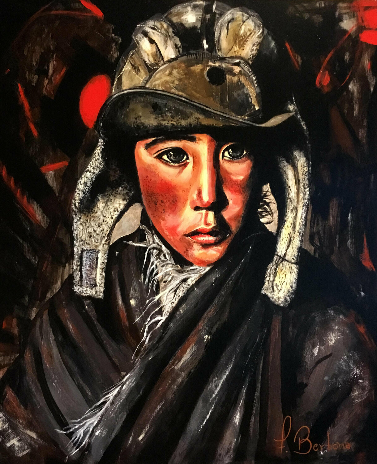 Tibet Ricardo Fabian Bertona Original painting for sale