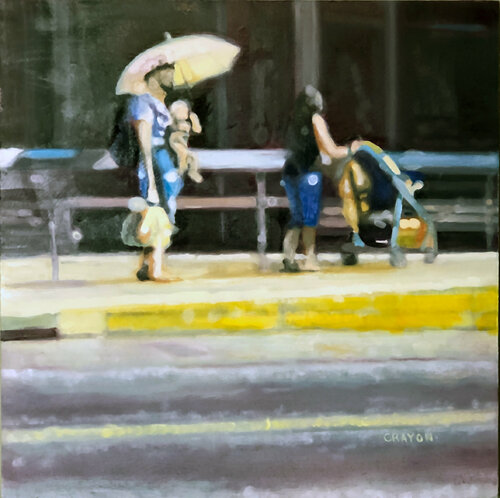 Father and Son by Dennis Crayon, Painting for Sale on Select