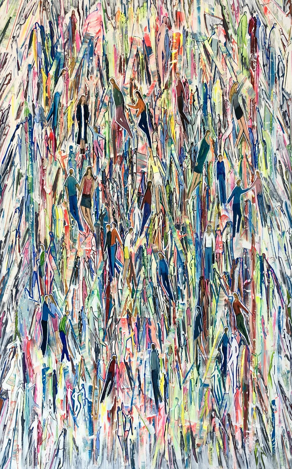 people theme Silvia Strobos Original painting for sale