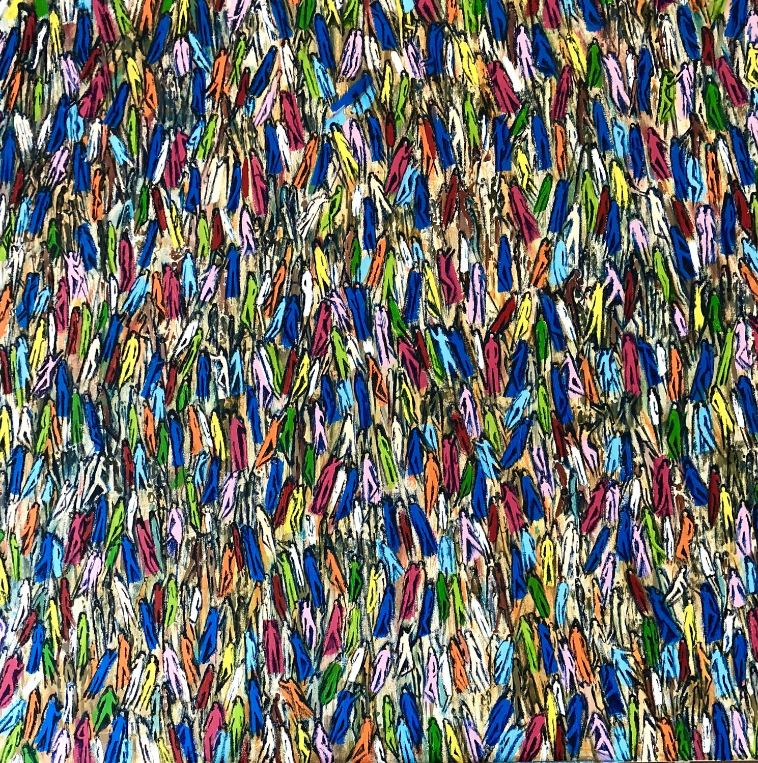 people theme Silvia Strobos Original painting for sale