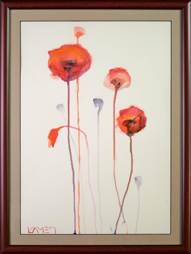 Silent Poppies 13 by Kamen Trifonov, Painting for Sale on Select