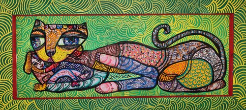 The protection of love by Laurentiu Dimisca, Painting for Sale on Select