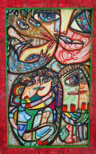 French Kiss by Laurentiu Dimisca, Painting for Sale on Select