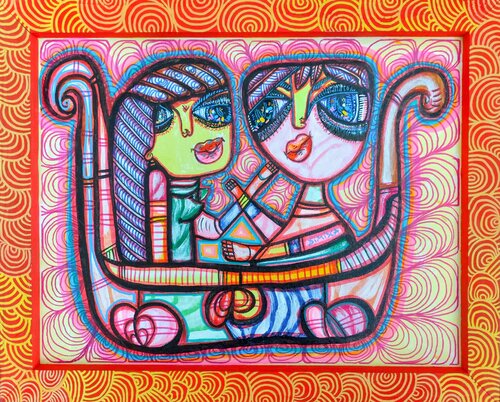 I wash you with love by Laurentiu Dimisca, Painting for Sale on Select