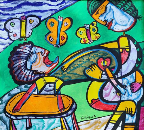 Erotism 1 by Laurentiu Dimisca, Painting for Sale on Select