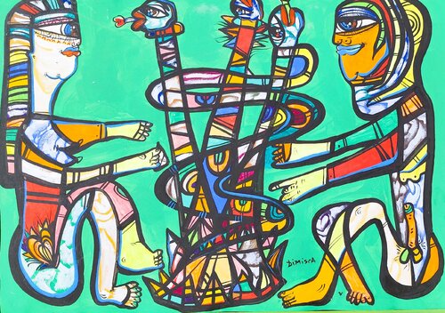 Erotism 3 by Laurentiu Dimisca, Painting for Sale on Select
