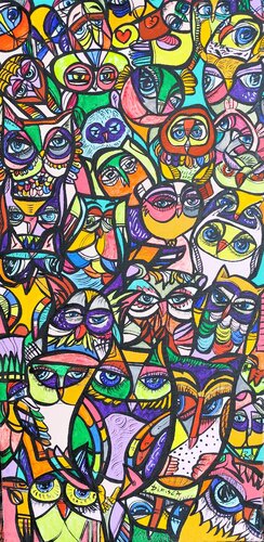I love animals by Laurentiu Dimisca, Painting for Sale on Select