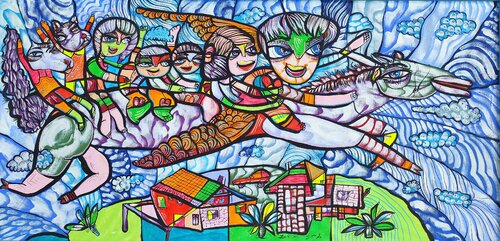 I believe ,I can't fly,I believe i can't touch the sky! by Laurentiu Dimisca, Painting for Sale on Select