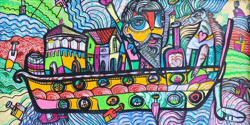Let's go shopping by Laurentiu Dimisca, Painting for Sale on Select