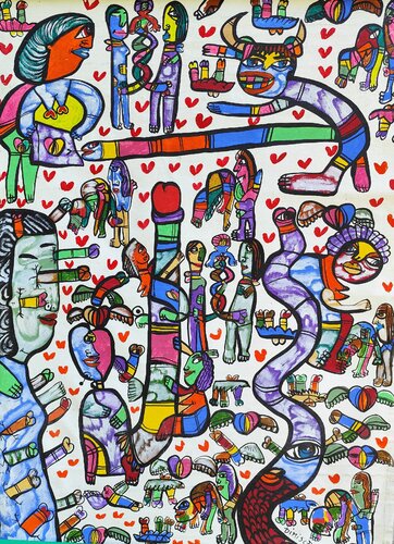 Erotism 11 by Laurentiu Dimisca, Painting for Sale on Select
