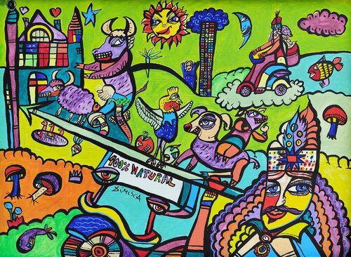 Be Natural 100% by Laurentiu Dimisca, Painting for Sale on Select