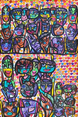 Love stike 2 by Laurentiu Dimisca, Painting for Sale on Select