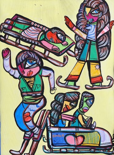 The colors of sport 3 by Laurentiu Dimisca, Painting for Sale on Select