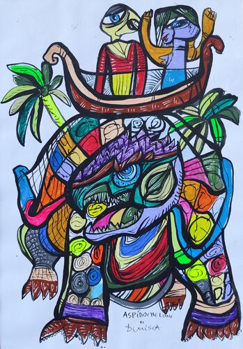 Aspidochelone by Laurentiu Dimisca, Painting for Sale on Select