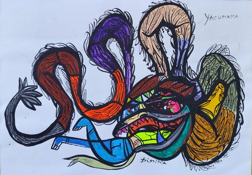 Yacumama by Laurentiu Dimisca, Painting for Sale on Select