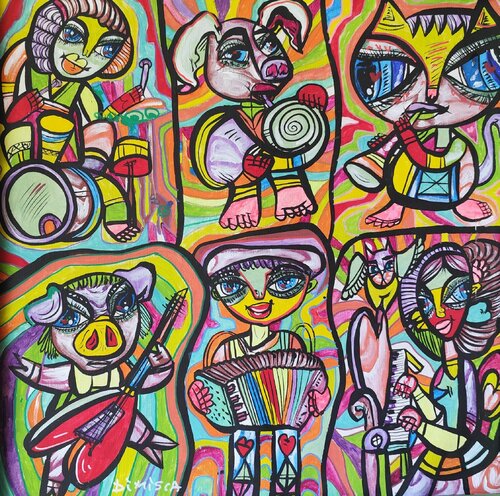 Music of Love 2 by Laurentiu Dimisca, Painting for Sale on Select