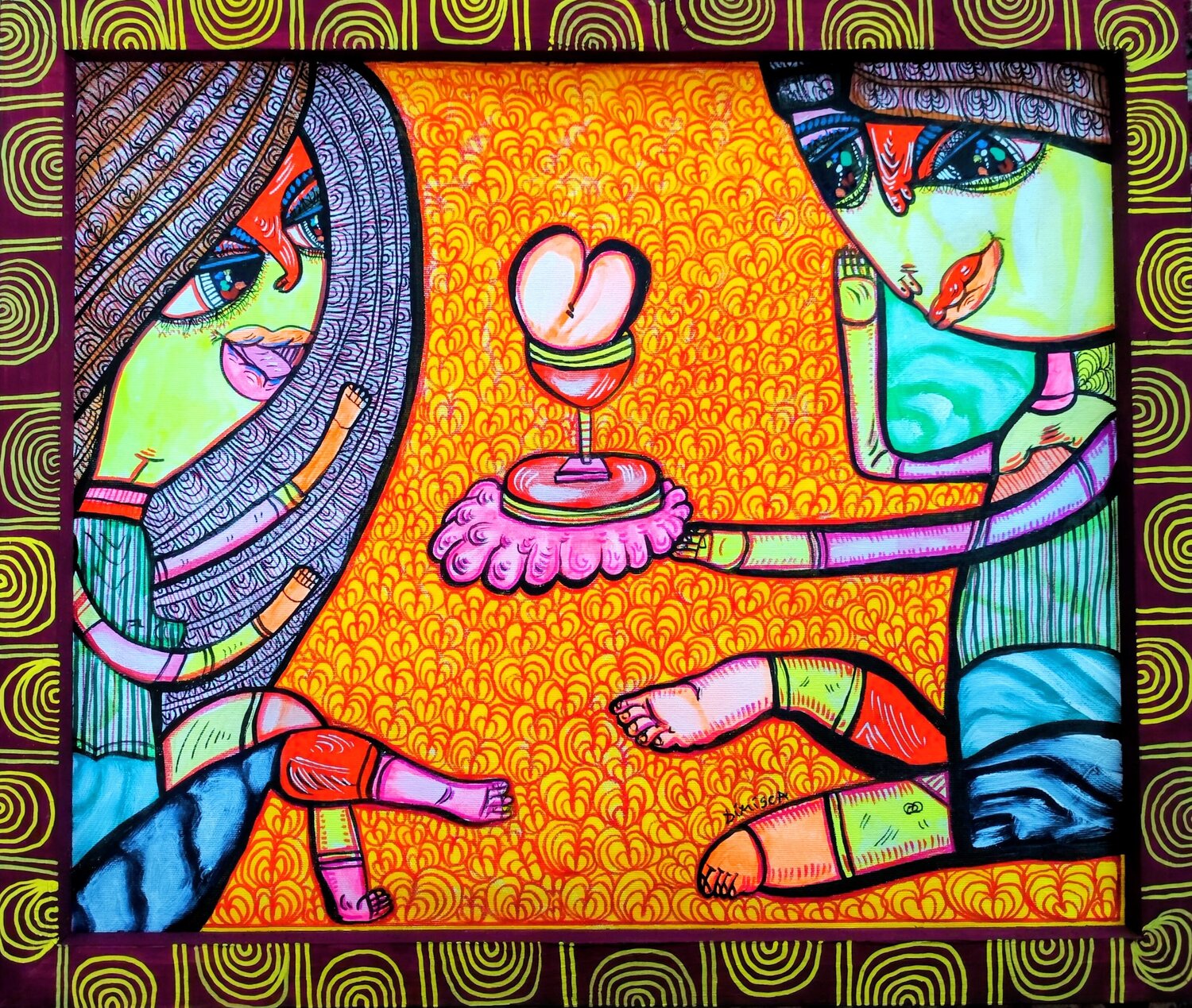 Can I enter your painting? Laurentiu Dimisca Original painting for sale