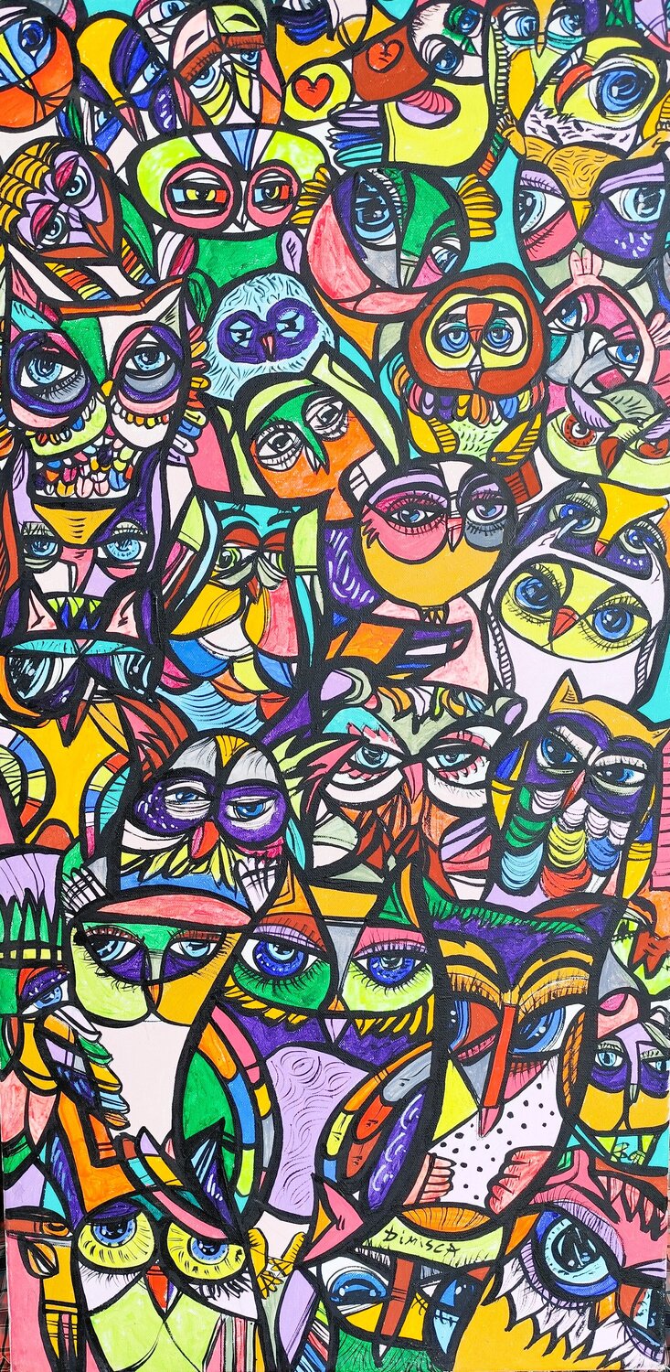 I love animals Laurentiu Dimisca Original painting for sale