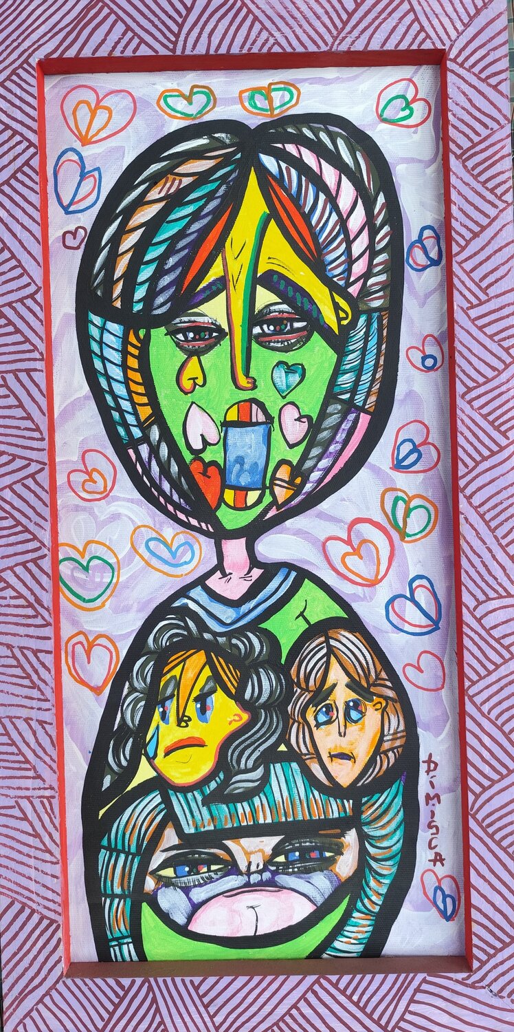 Tears in love Laurentiu Dimisca Original painting for sale