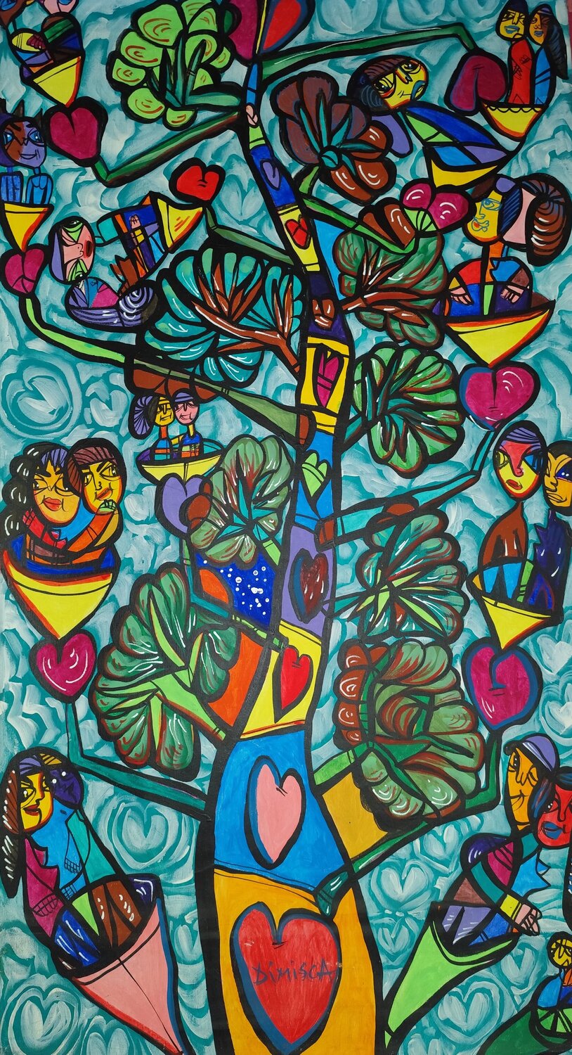 The Tree of Love Laurentiu Dimisca Original painting for sale