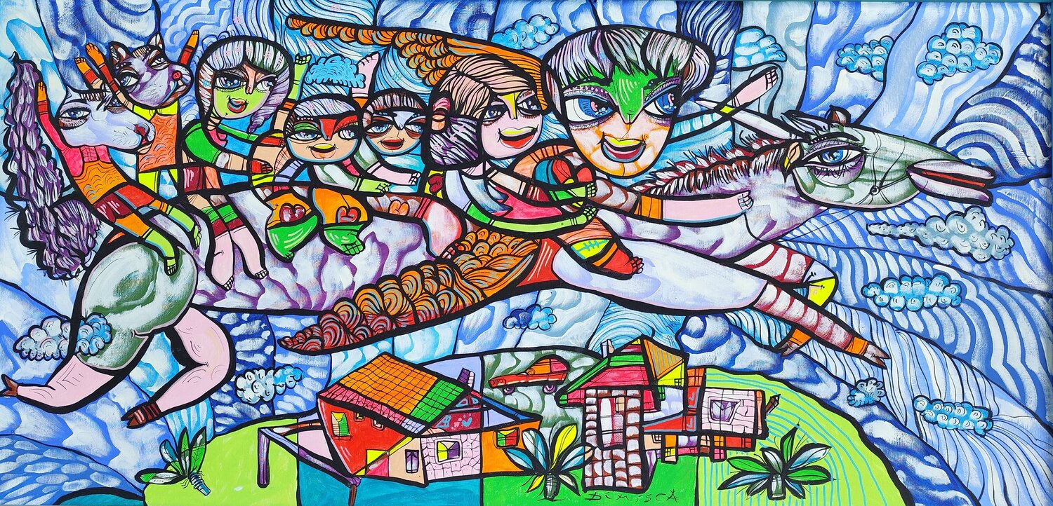 I believe ,I can't fly,I believe i can't touch the sky! Laurentiu Dimisca Original painting for sale