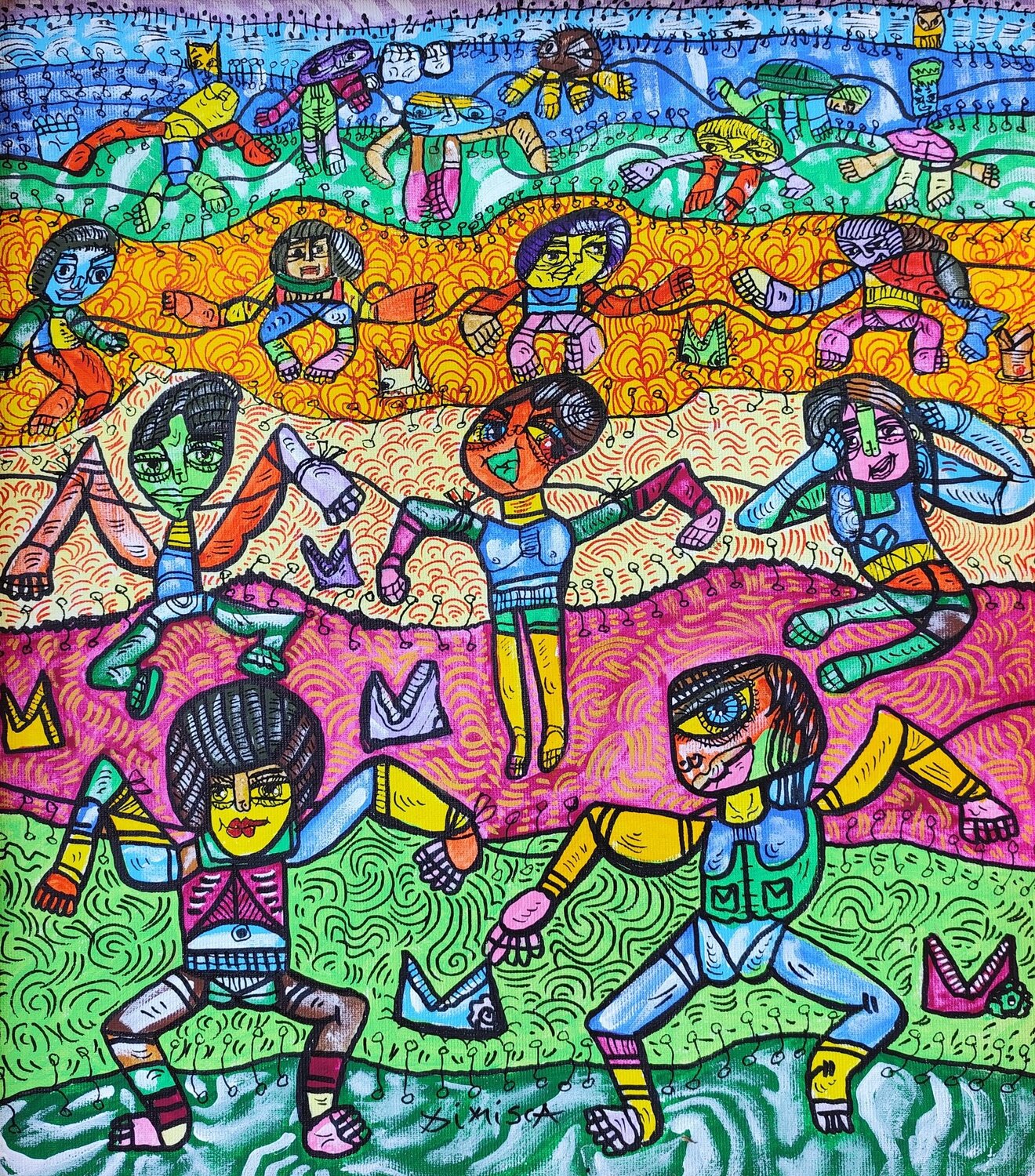 The soul is drying up Laurentiu Dimisca Original painting for sale