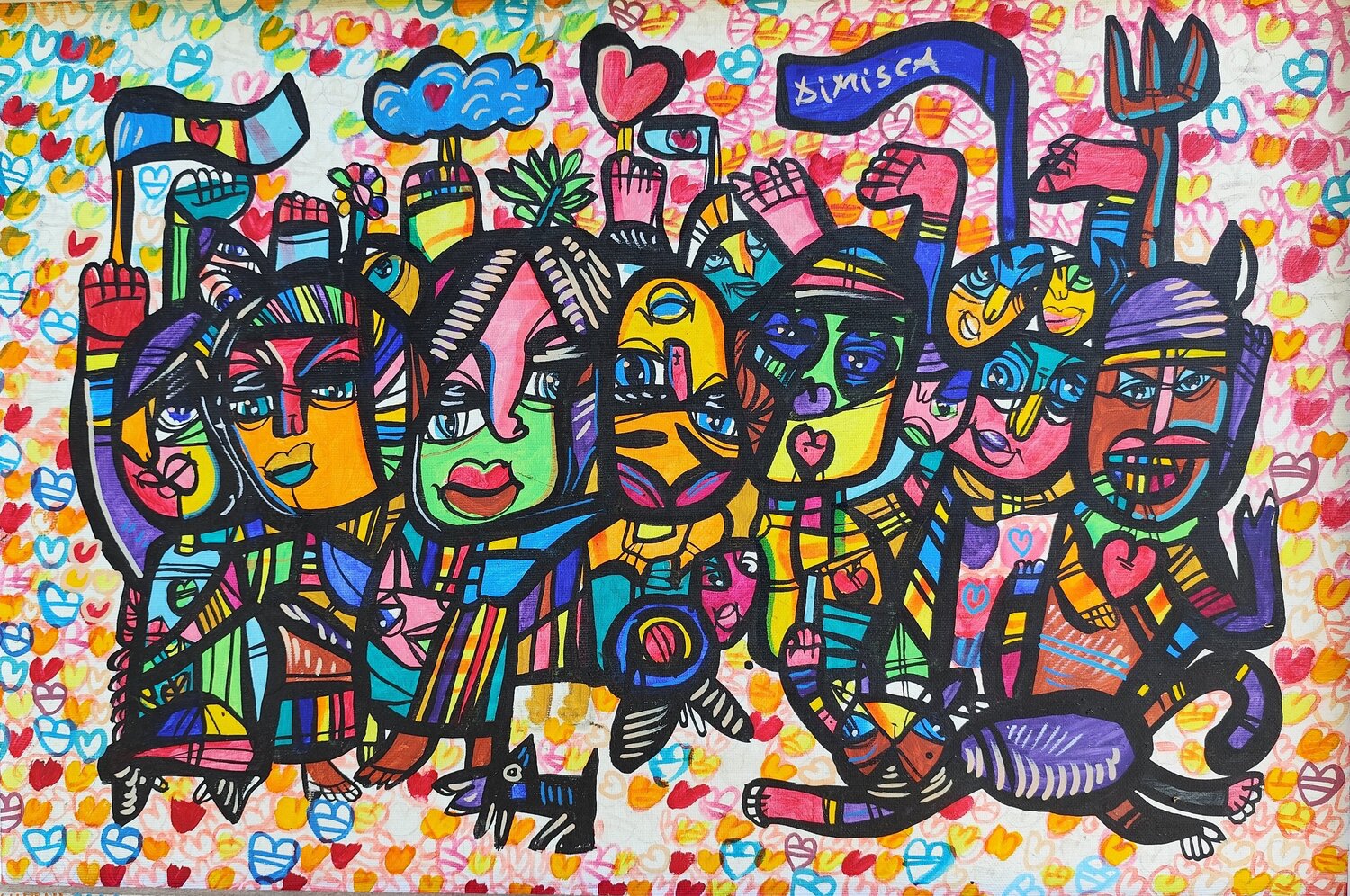 Love stike 1 Laurentiu Dimisca Original painting for sale