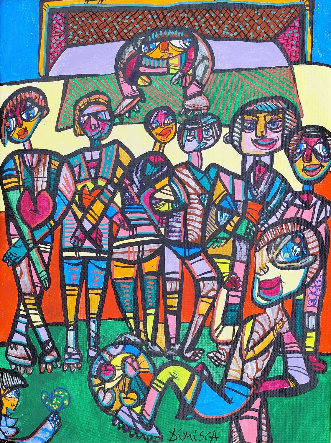 The colors of sport 5 Laurentiu Dimisca Original painting for sale