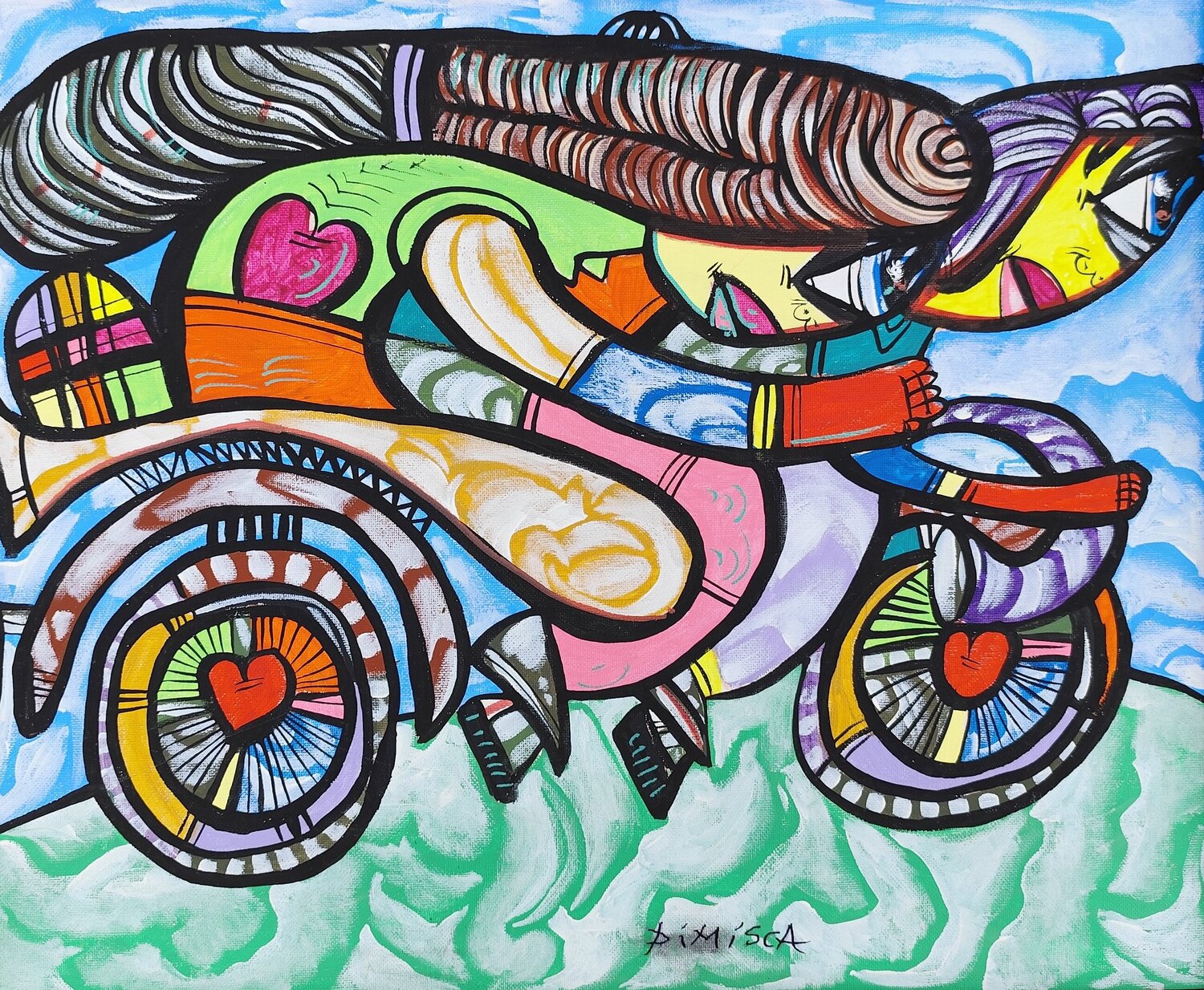 The colors of sport 6 Laurentiu Dimisca Original painting for sale