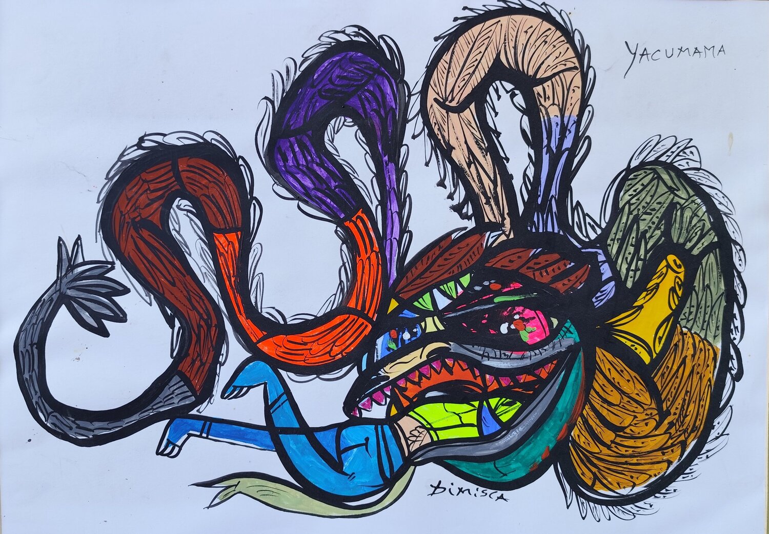 Yacumama Laurentiu Dimisca Original painting for sale