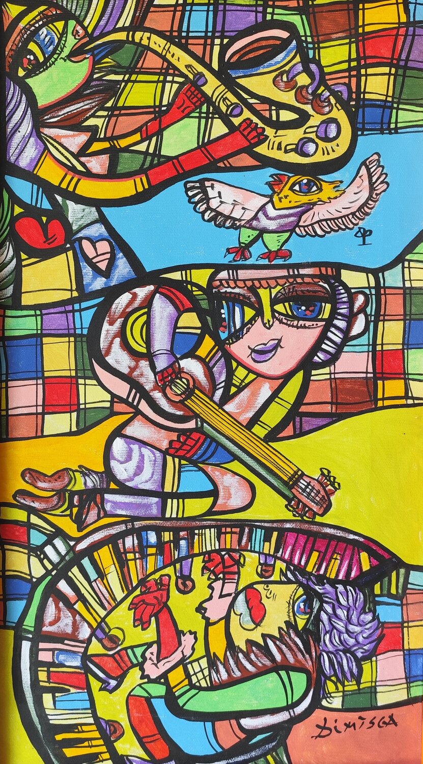 Music ,my life Laurentiu Dimisca Original painting for sale