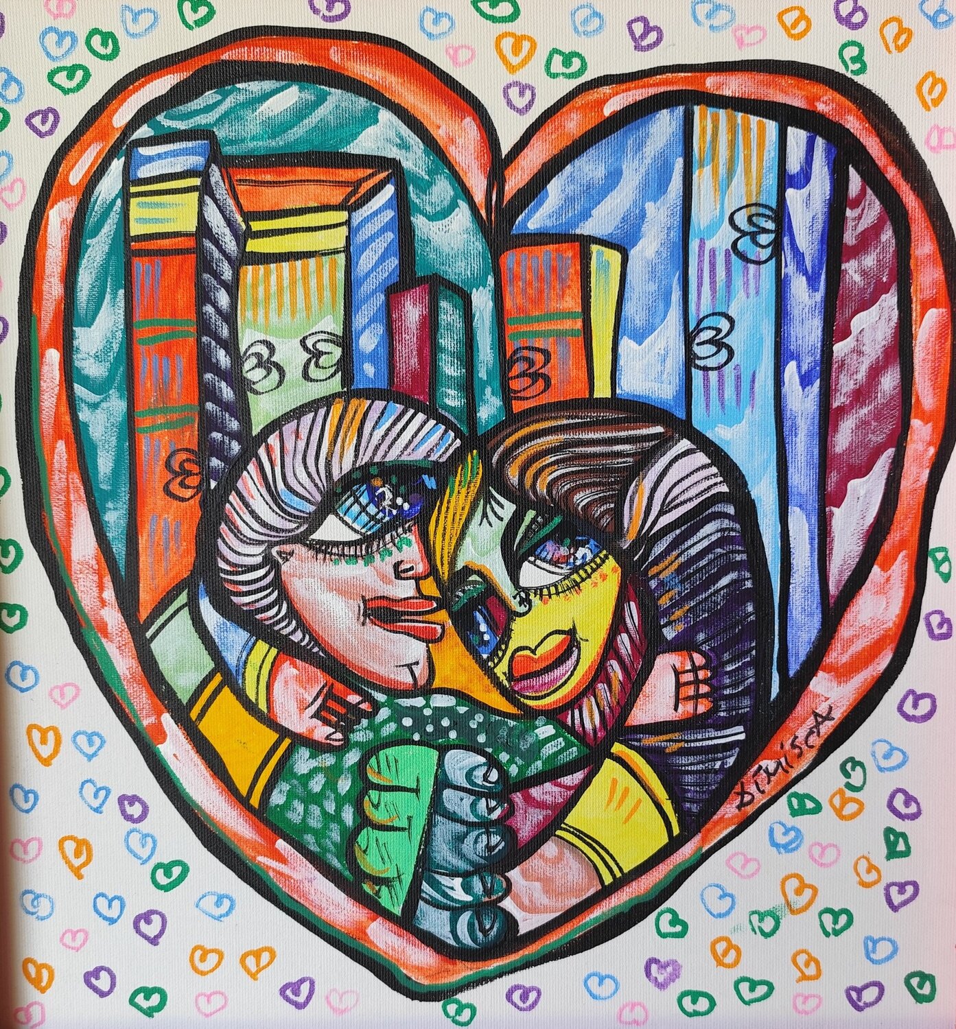 In my heart Laurentiu Dimisca Original painting for sale