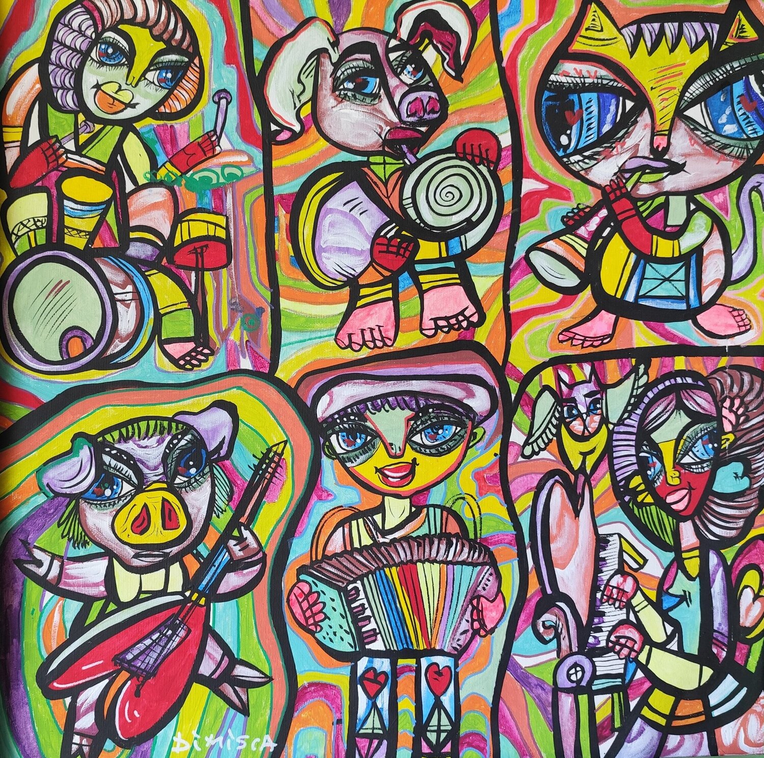 Music of Love 2 Laurentiu Dimisca Original painting for sale