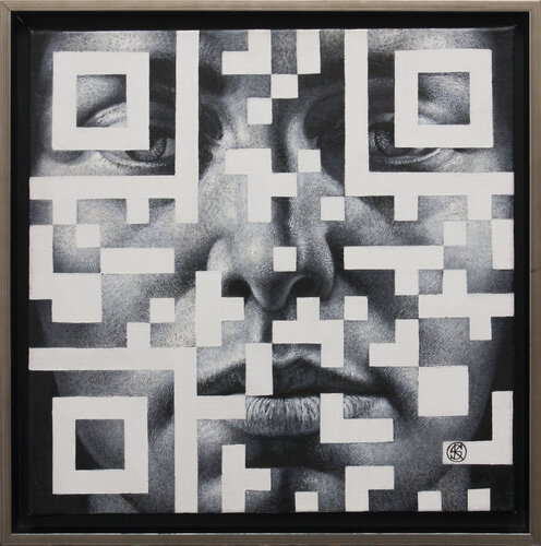 "Q-CODE" by Yaroslav Kurbanov, Painting for Sale on Select