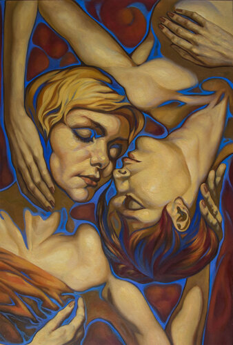 Girlfriends 2 by Yaroslav Kurbanov, Painting for Sale on Select