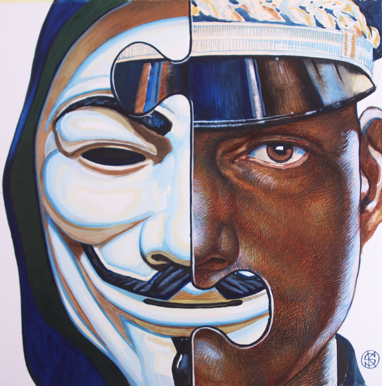 " ORDNUNG UND GHAOS " Serie Verbindungen Yaroslav Kurbanov Original painting for sale
